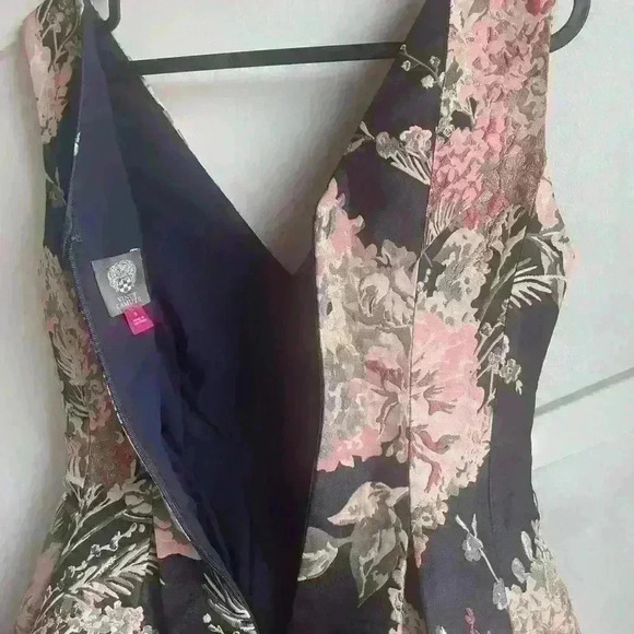 Vince Camuto Floral Textured Short Jacquard Fit &  Flare evening Dress, Size 0 - Picture 12 of 14